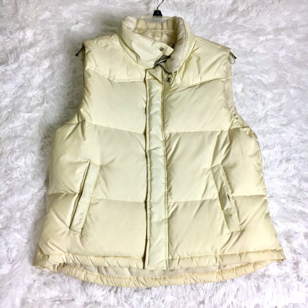 Lauren Ralph Lauren Cream Puffer Vest Women's Size L Gem